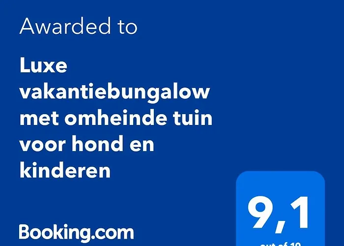 Vakantiehuis Luxe Vakantiebungalow Met Omheinde Tuin Voor Hond En Dirkshorn